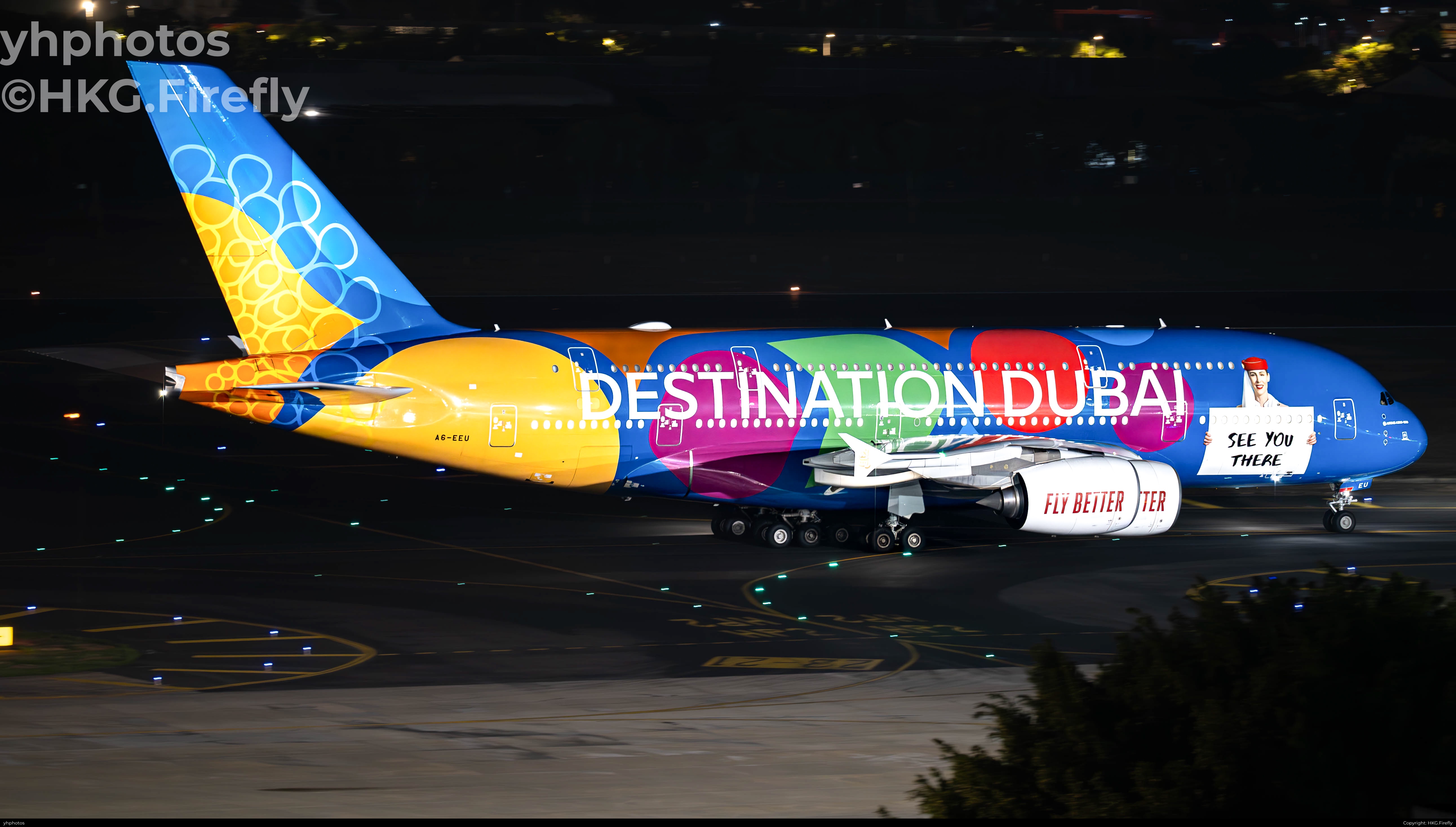 阿联酋航空A380世博会彩绘落地厦门进行定检